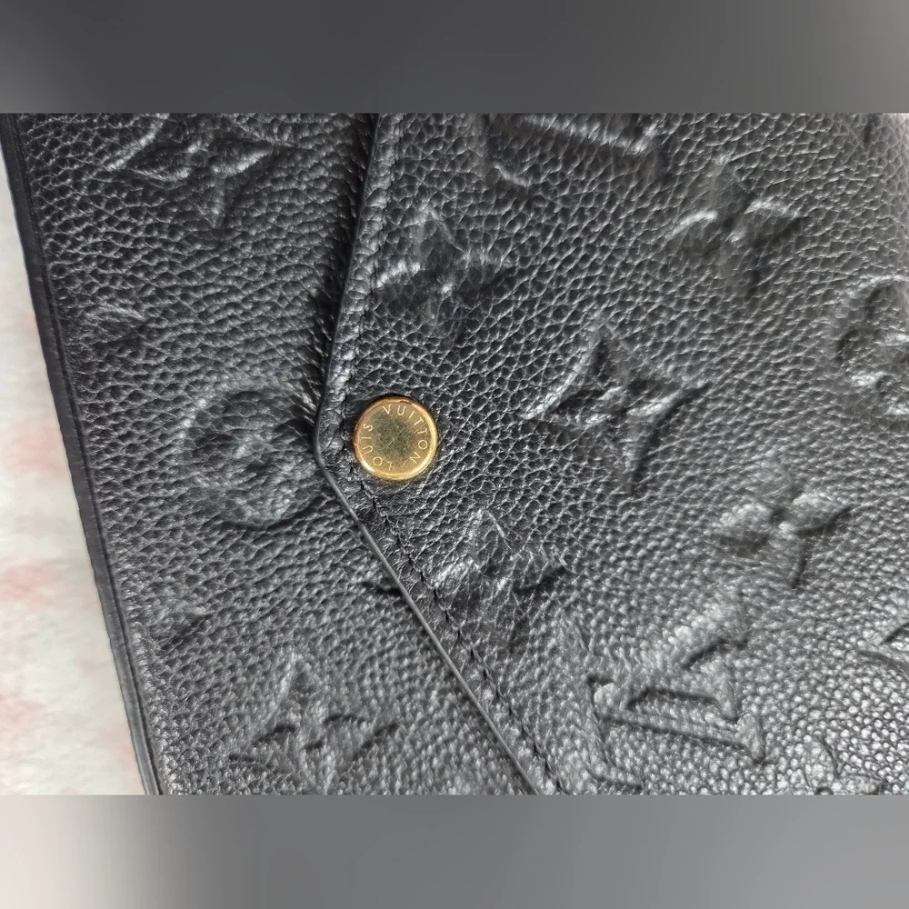 Louis Vuitton Félicie Pochette – Black Empreinte Leather, 100% Authentic